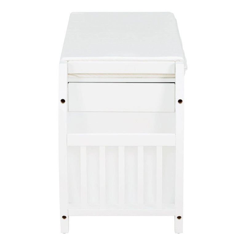 Storage Bench with Cushion and Curved Side Panels