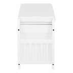 Storage Bench with Cushion and Curved Side Panels