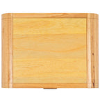 1-Drawer Nightstand with Rattan Panel and Open Shelf