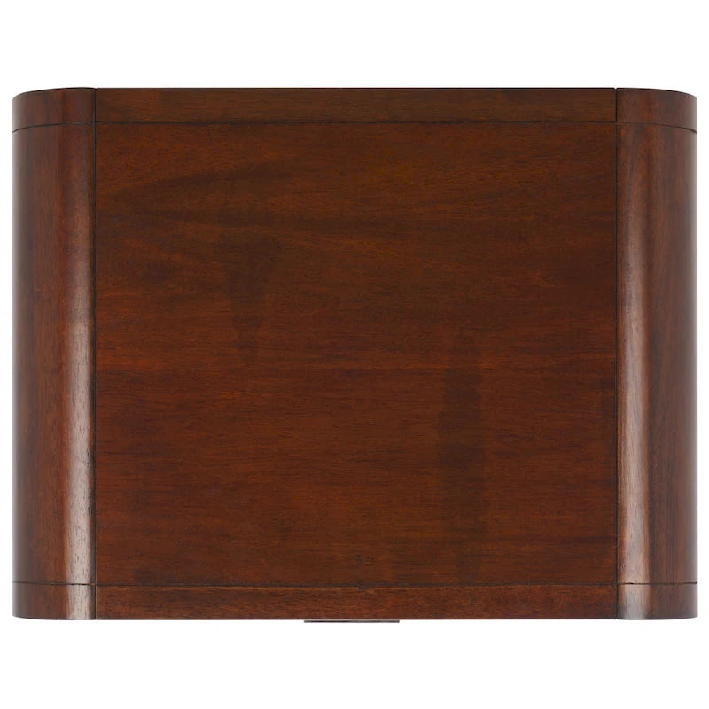 1-Drawer Nightstand with Rattan Panel and Open Shelf