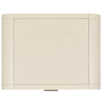 1-Drawer Nightstand with Rattan Panel and Open Shelf
