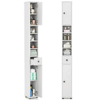Tall Slim Bathroom Storage Cabinet with Drawer