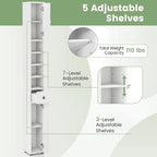 Tall Slim Bathroom Storage Cabinet with Drawer