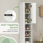 Tall Slim Bathroom Storage Cabinet with Drawer