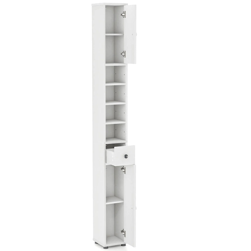 Tall Slim Bathroom Storage Cabinet with Drawer