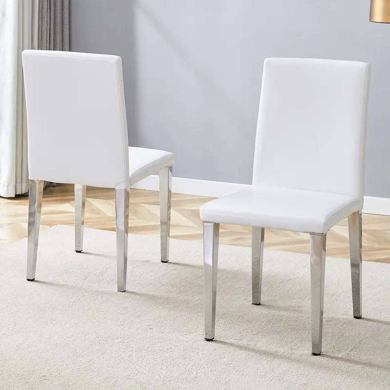 Armless Dining Chair with Metal Legs