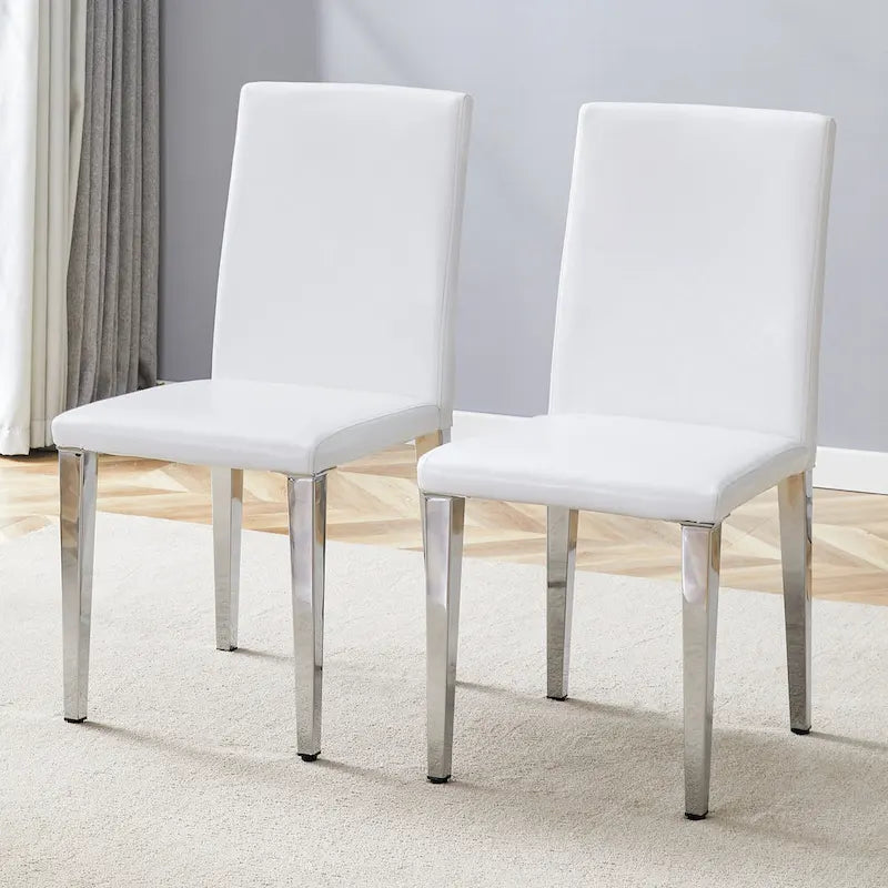 Armless Dining Chair with Metal Legs