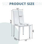 Armless Dining Chair with Metal Legs