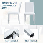 Armless Dining Chair with Metal Legs