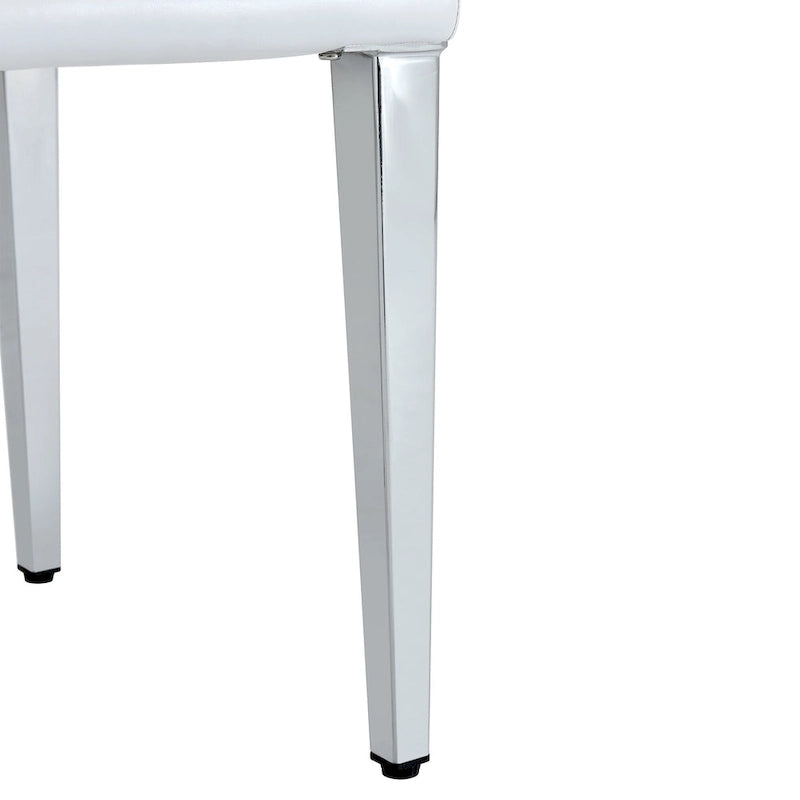 Armless Dining Chair with Metal Legs