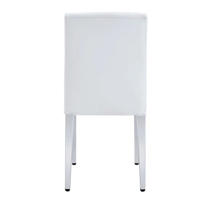 Armless Dining Chair with Metal Legs