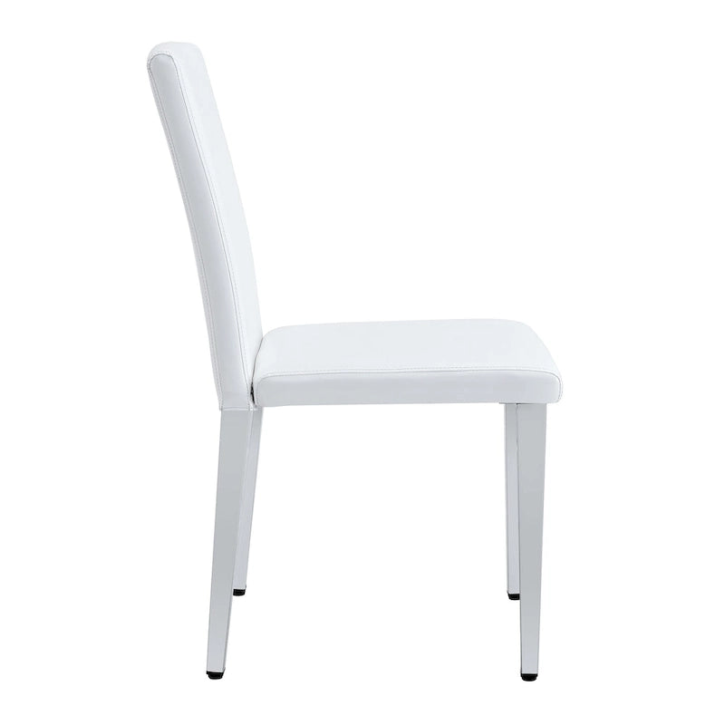 Armless Dining Chair with Metal Legs