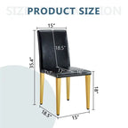 Armless Dining Chair with Metal Legs