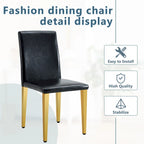 Armless Dining Chair with Metal Legs