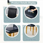 Armless Dining Chair with Metal Legs