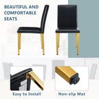 Armless Dining Chair with Metal Legs