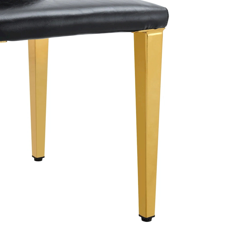 Armless Dining Chair with Metal Legs