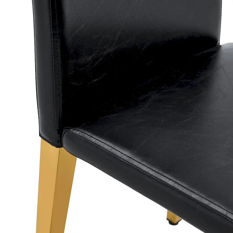 Armless Dining Chair with Metal Legs