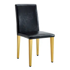 Armless Dining Chair with Metal Legs