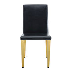 Armless Dining Chair with Metal Legs