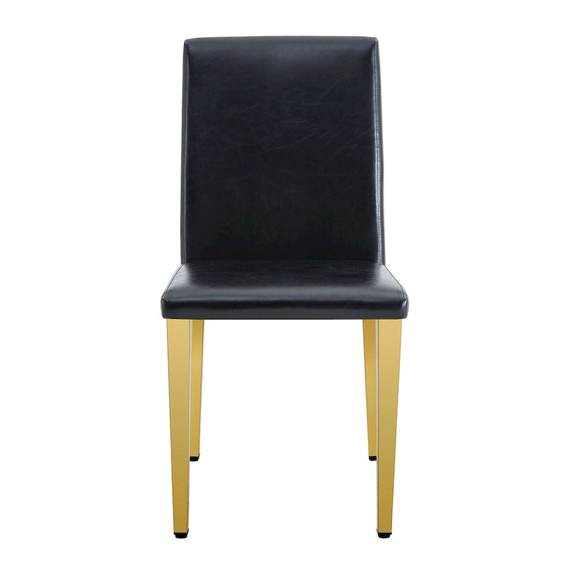 Armless Dining Chair with Metal Legs