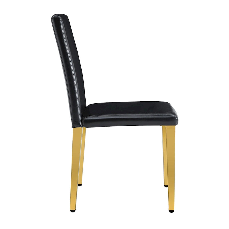 Armless Dining Chair with Metal Legs