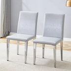 Armless Dining Chair with Metal Legs