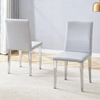 Armless Dining Chair with Metal Legs