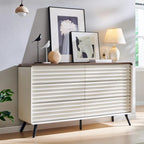 6-Drawer Wood Dresser with Fluted Front Panels