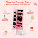 Kids Jewelry Cabinet with Full-Length Mirror