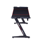 67-inch Black Steel Gaming Desk with LED Lights and USB Ports