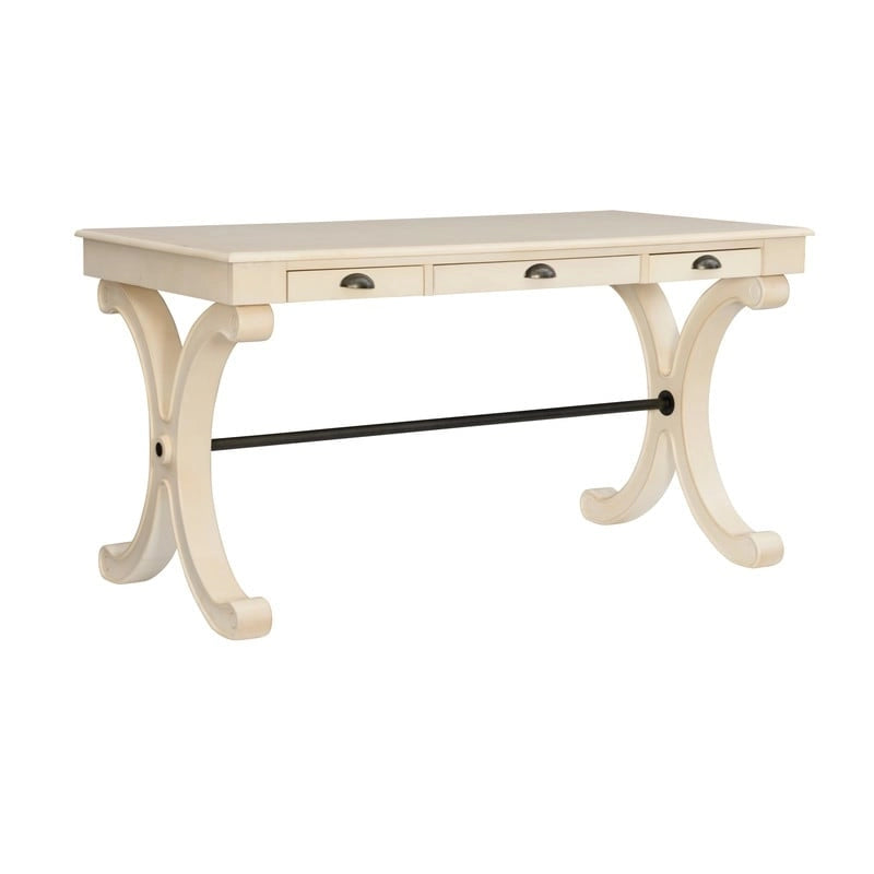 3-Drawer Writing Desk with X-Style Legs