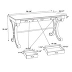 3-Drawer Writing Desk with X-Style Legs