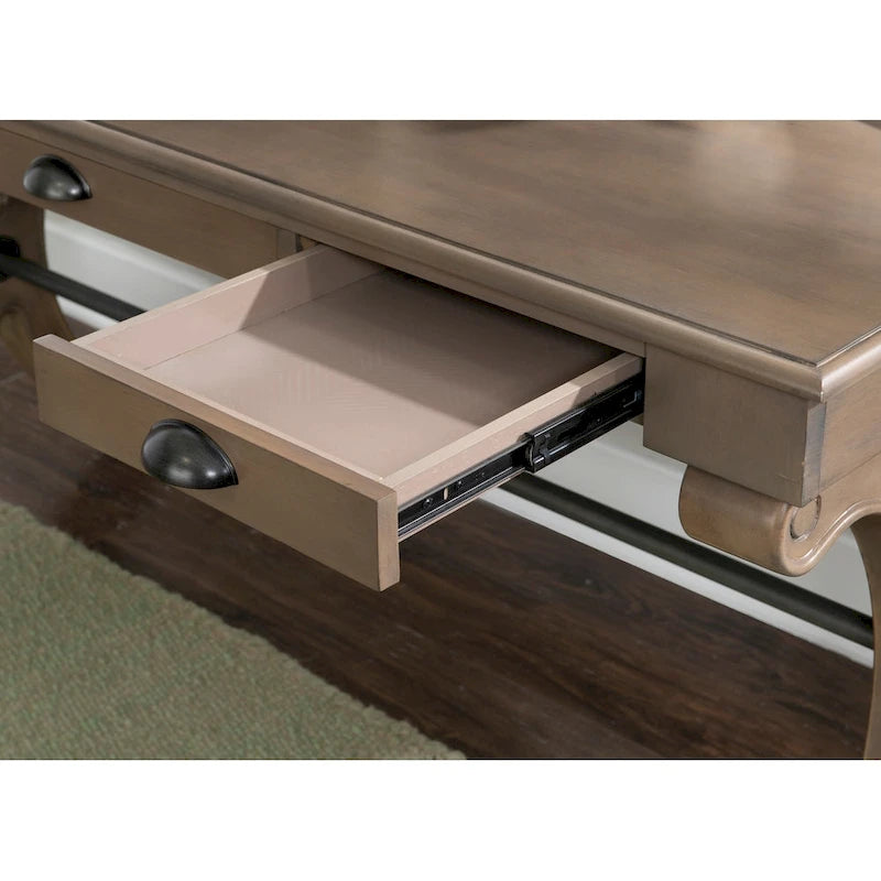3-Drawer Writing Desk with X-Style Legs