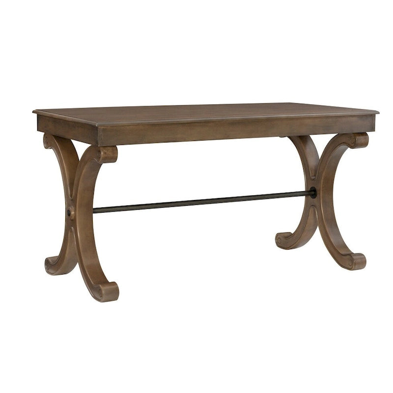 3-Drawer Writing Desk with X-Style Legs
