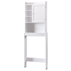 7-Shelf Over-Toilet Bathroom Space-Saver Cabinet, White