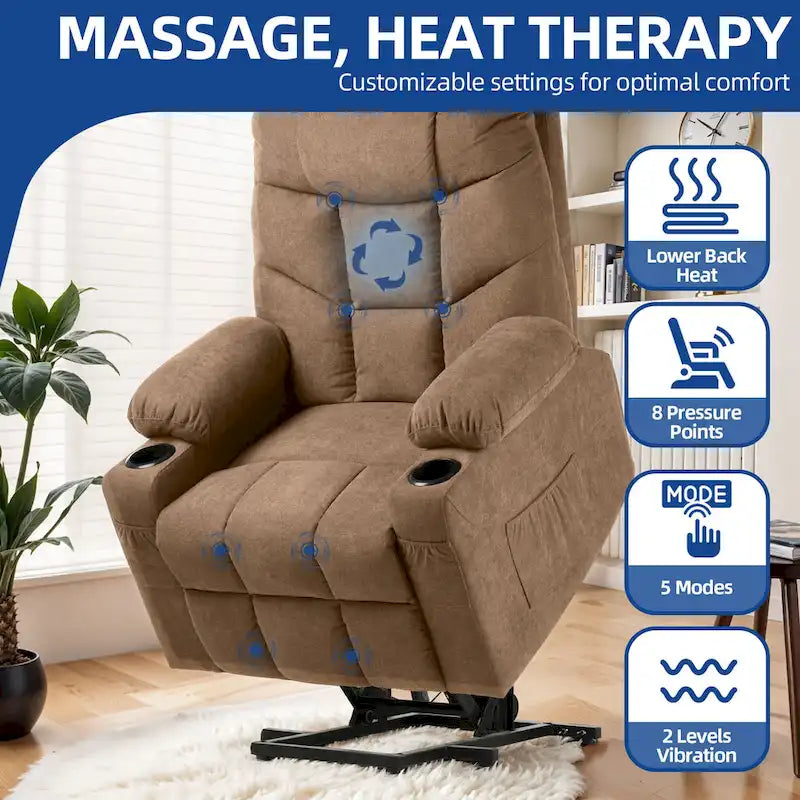 Power Lift Recliner with Massage and Heating