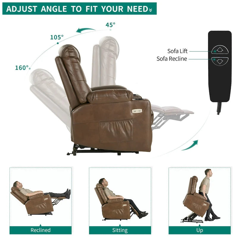 Power Lift Recliner with Massage and Heating
