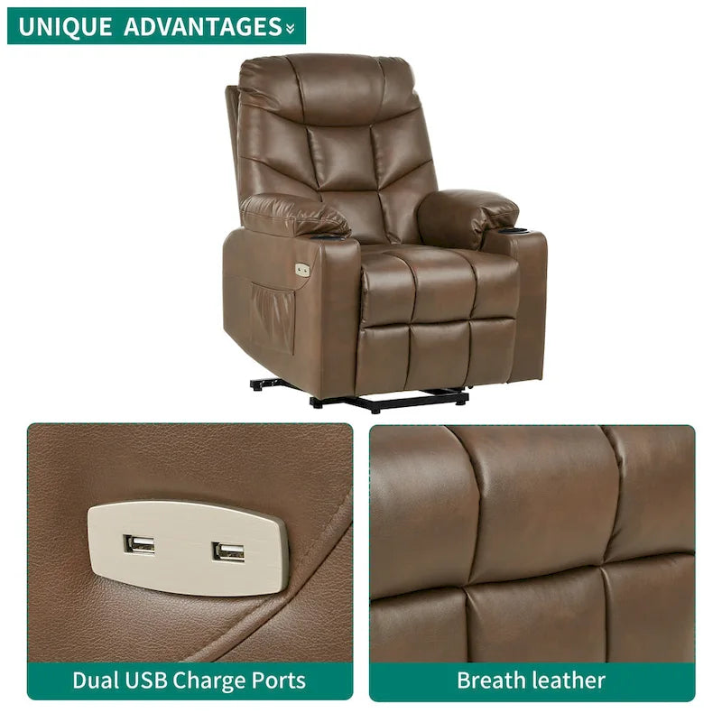 Power Lift Recliner with Massage and Heating