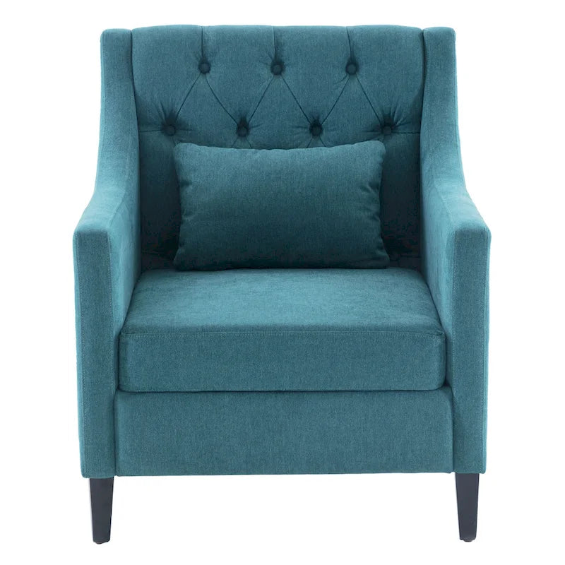 Upholstered Accent Armchair – Available in Blue, Dark Teal & Beige