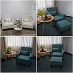 Upholstered Accent Armchair – Available in Blue, Dark Teal & Beige