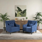 Upholstered Accent Armchair – Available in Blue, Dark Teal & Beige