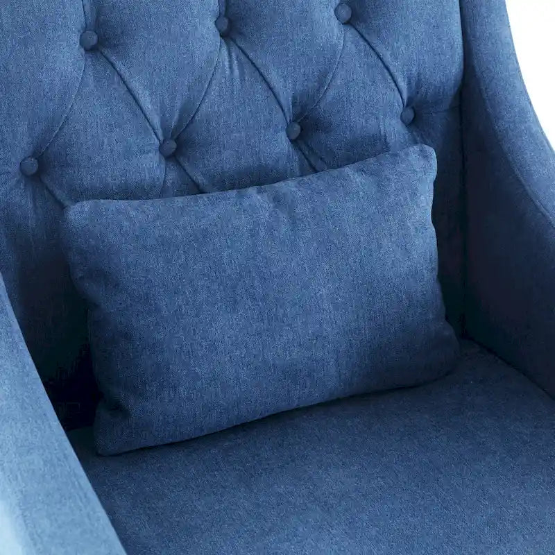 Upholstered Accent Armchair – Available in Blue, Dark Teal & Beige