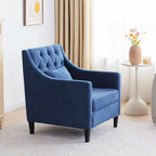 Upholstered Accent Armchair – Available in Blue, Dark Teal & Beige