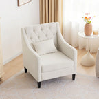Upholstered Accent Armchair – Available in Blue, Dark Teal & Beige