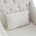 Upholstered Accent Armchair – Available in Blue, Dark Teal & Beige