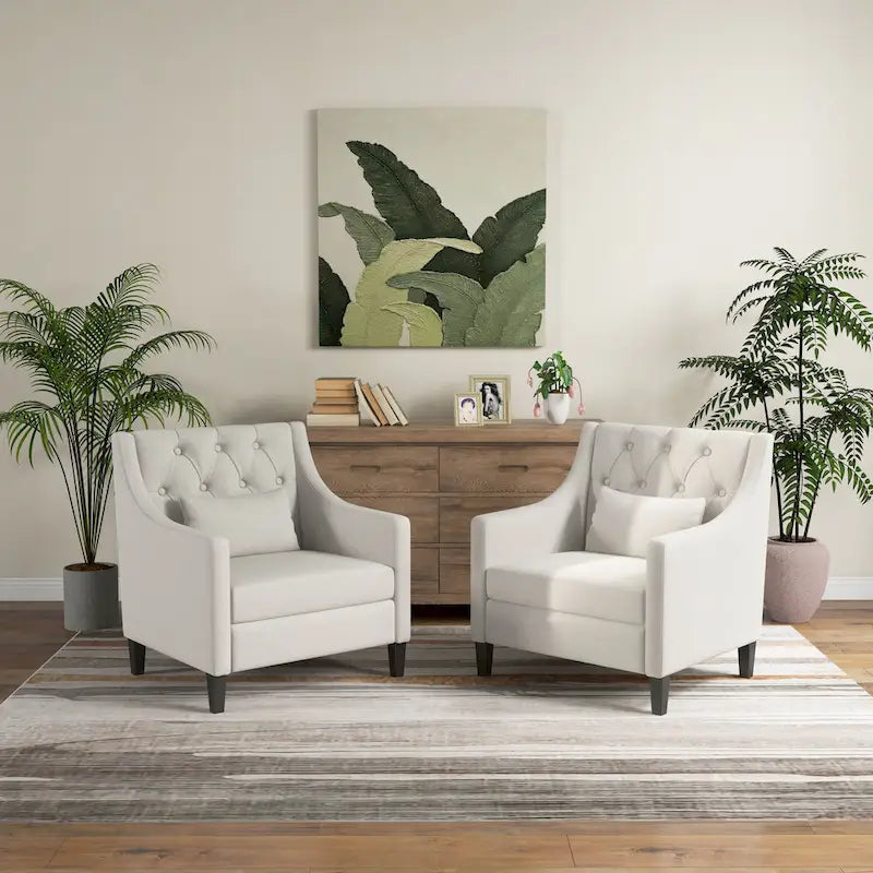 Upholstered Accent Armchair – Available in Blue, Dark Teal & Beige