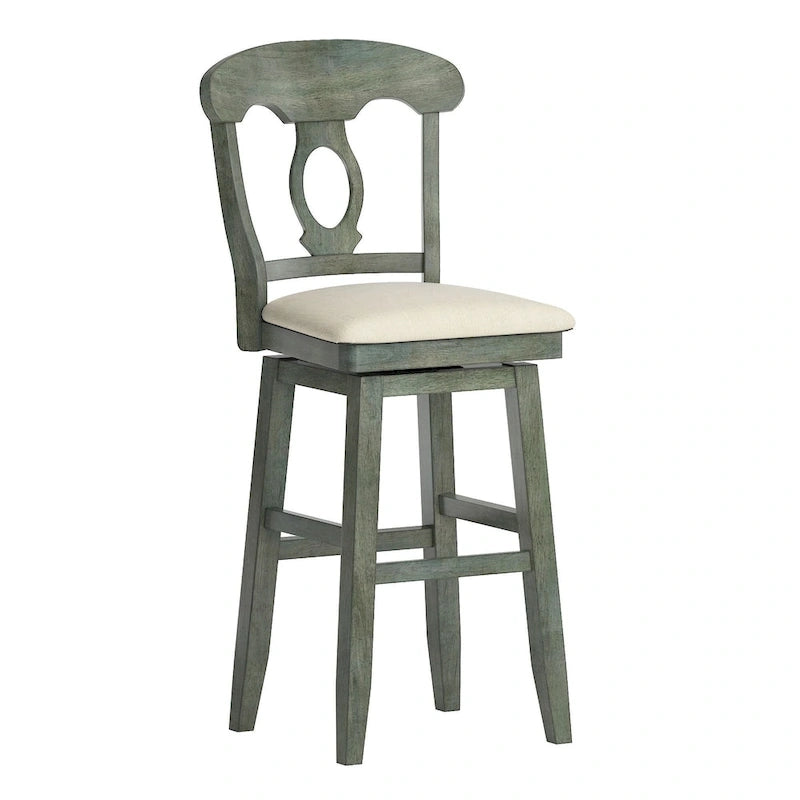 Napoleon Back Wood Swivel Chair – Counter & Bar Height