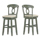 Napoleon Back Wood Swivel Chair – Counter & Bar Height