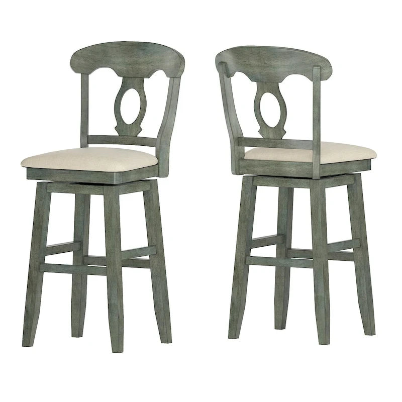 Napoleon Back Wood Swivel Chair – Counter & Bar Height